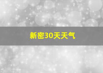 新密30天天气