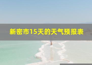 新密市15天的天气预报表