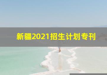 新疆2021招生计划专刊