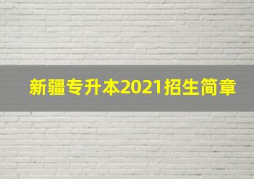 新疆专升本2021招生简章