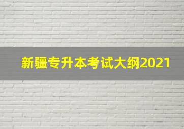 新疆专升本考试大纲2021