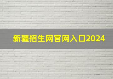 新疆招生网官网入口2024