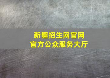 新疆招生网官网官方公众服务大厅