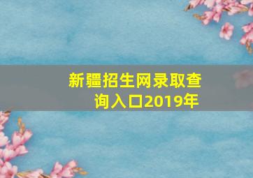 新疆招生网录取查询入口2019年