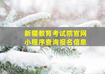 新疆教育考试院官网小程序查询报名信息