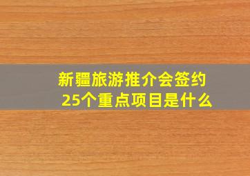 新疆旅游推介会签约25个重点项目是什么