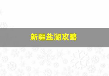 新疆盐湖攻略