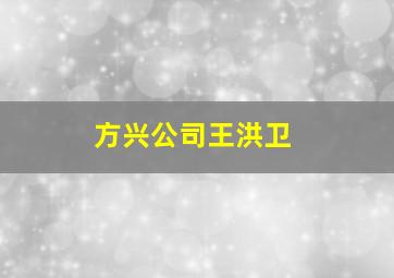 方兴公司王洪卫