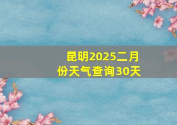 昆明2025二月份天气查询30天