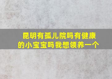 昆明有孤儿院吗有健康的小宝宝吗我想领养一个