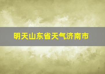 明天山东省天气济南市