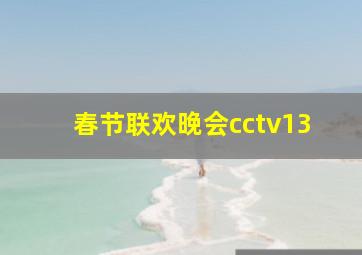 春节联欢晚会cctv13