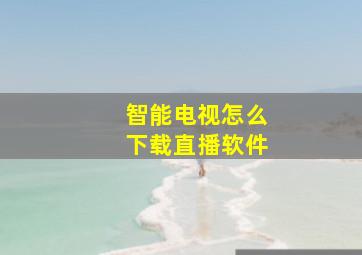 智能电视怎么下载直播软件