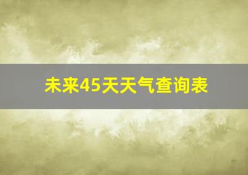 未来45天天气查询表