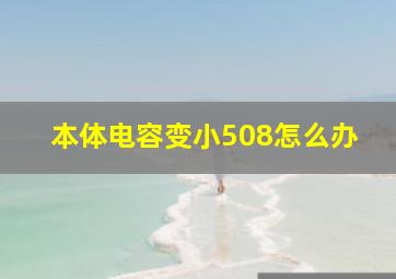 本体电容变小508怎么办