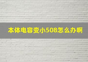 本体电容变小508怎么办啊