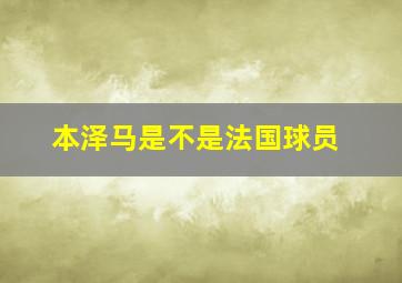 本泽马是不是法国球员