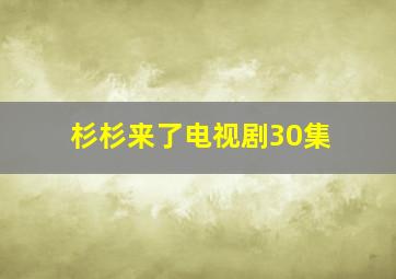 杉杉来了电视剧30集