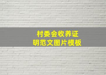 村委会收养证明范文图片模板