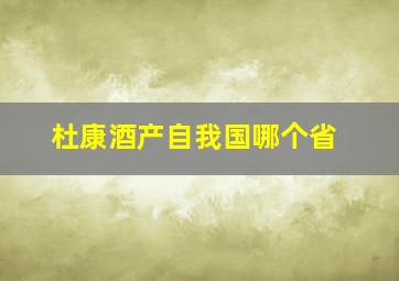 杜康酒产自我国哪个省