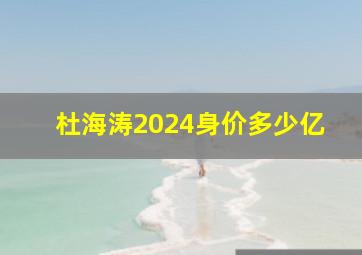 杜海涛2024身价多少亿