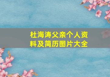 杜海涛父亲个人资料及简历图片大全