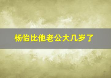 杨怡比他老公大几岁了