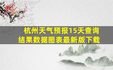 杭州天气预报15天查询结果数据图表最新版下载