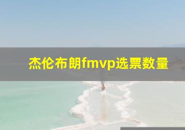 杰伦布朗fmvp选票数量