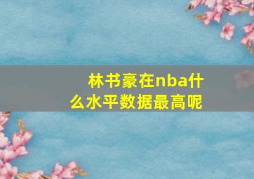 林书豪在nba什么水平数据最高呢