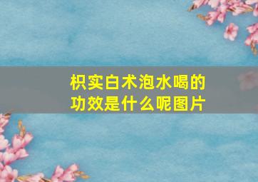 枳实白术泡水喝的功效是什么呢图片