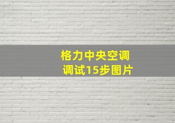 格力中央空调调试15步图片