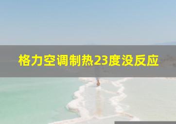 格力空调制热23度没反应