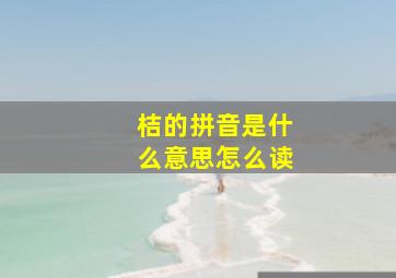 桔的拼音是什么意思怎么读