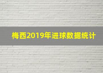 梅西2019年进球数据统计