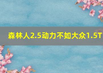 森林人2.5动力不如大众1.5T