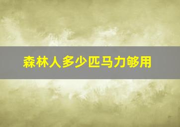 森林人多少匹马力够用