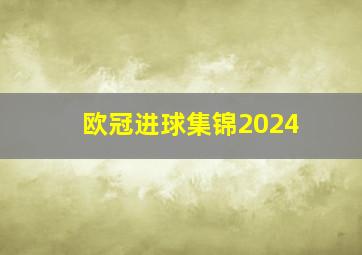 欧冠进球集锦2024