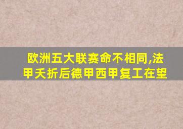 欧洲五大联赛命不相同,法甲夭折后德甲西甲复工在望