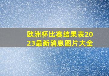 欧洲杯比赛结果表2023最新消息图片大全