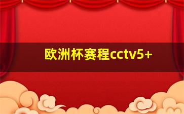 欧洲杯赛程cctv5+