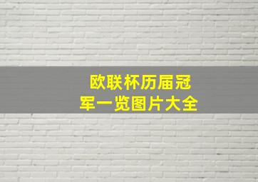 欧联杯历届冠军一览图片大全