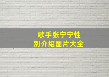 歌手张宁宁性别介绍图片大全