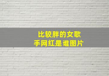 比较胖的女歌手网红是谁图片