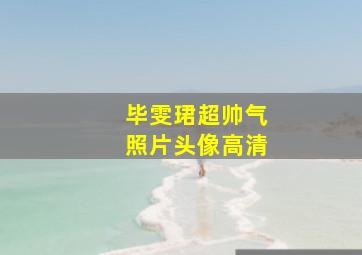 毕雯珺超帅气照片头像高清