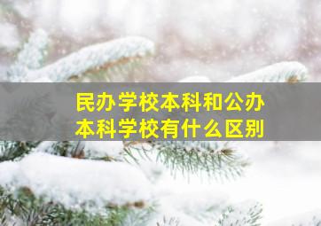 民办学校本科和公办本科学校有什么区别