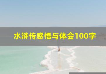 水浒传感悟与体会100字