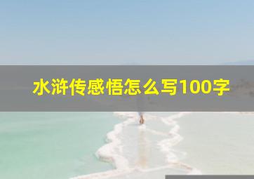 水浒传感悟怎么写100字