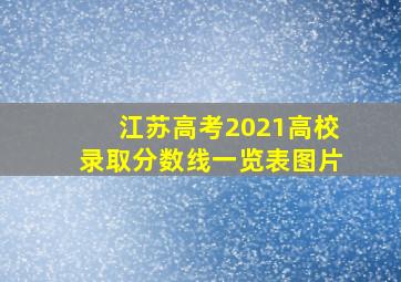 江苏高考2021高校录取分数线一览表图片