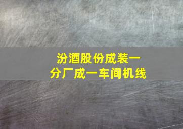 汾酒股份成装一分厂成一车间机线